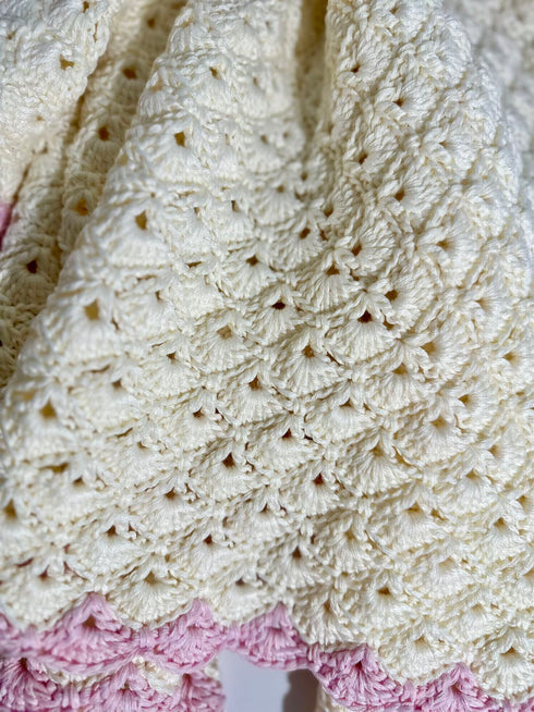 Kids and Babies' Crochet Blanket, kids room deco, kids gift, worsted wool and cotton blend